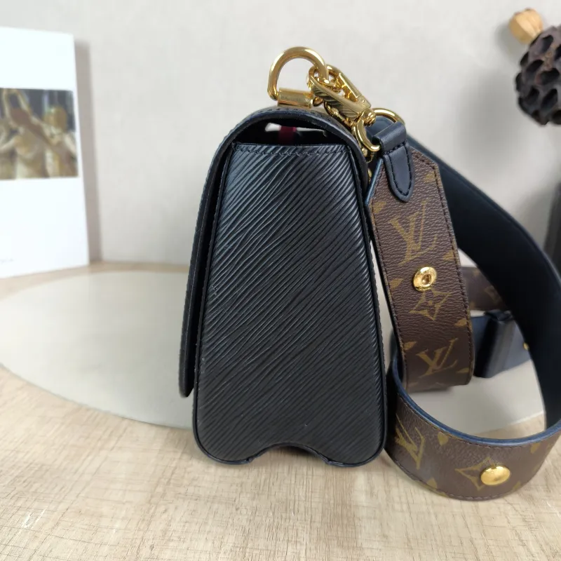 Louis Vuitton Crossbody Bag Twist Black Epi Embossed Calfskin Medium 23 × 9.5 × 17 cm — detail view 9 of 13