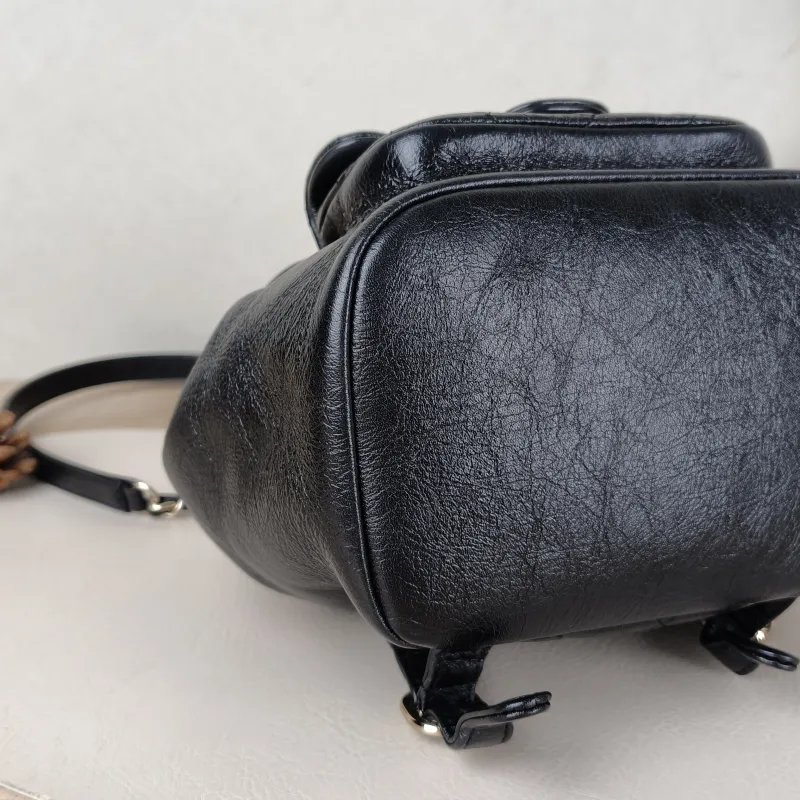 Chanel Backpack Duma Black Calfskin Small18 × 12 × 18.5 cm — detail view 13 of 17