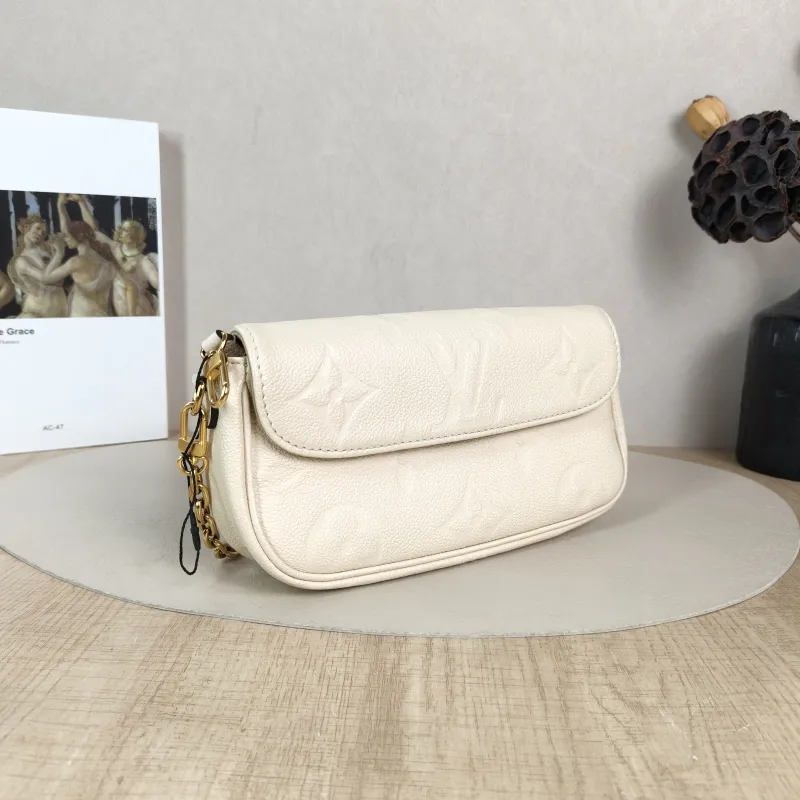 Louis Vuitton Crossbody Bag IVY White Monogram Empreinte Embossed Calfskin Small 23.5 × 4.3 × 12 cm — cover view 3 of 5