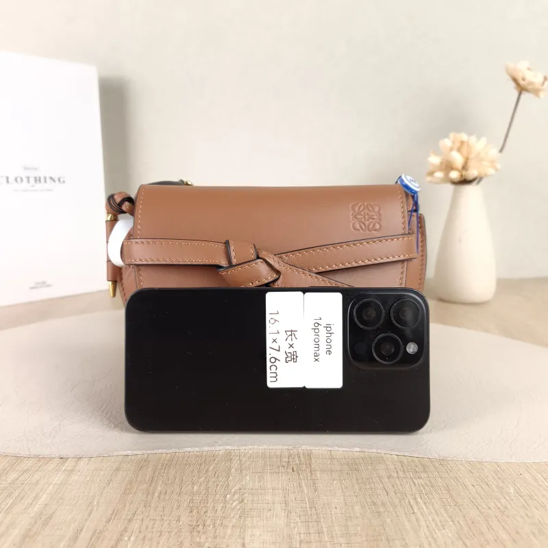 LOEWE Crossbody Bag Gate Caramel Calfskin Mini 15 × 8 × 12.5 cm — cover view 5 of 5