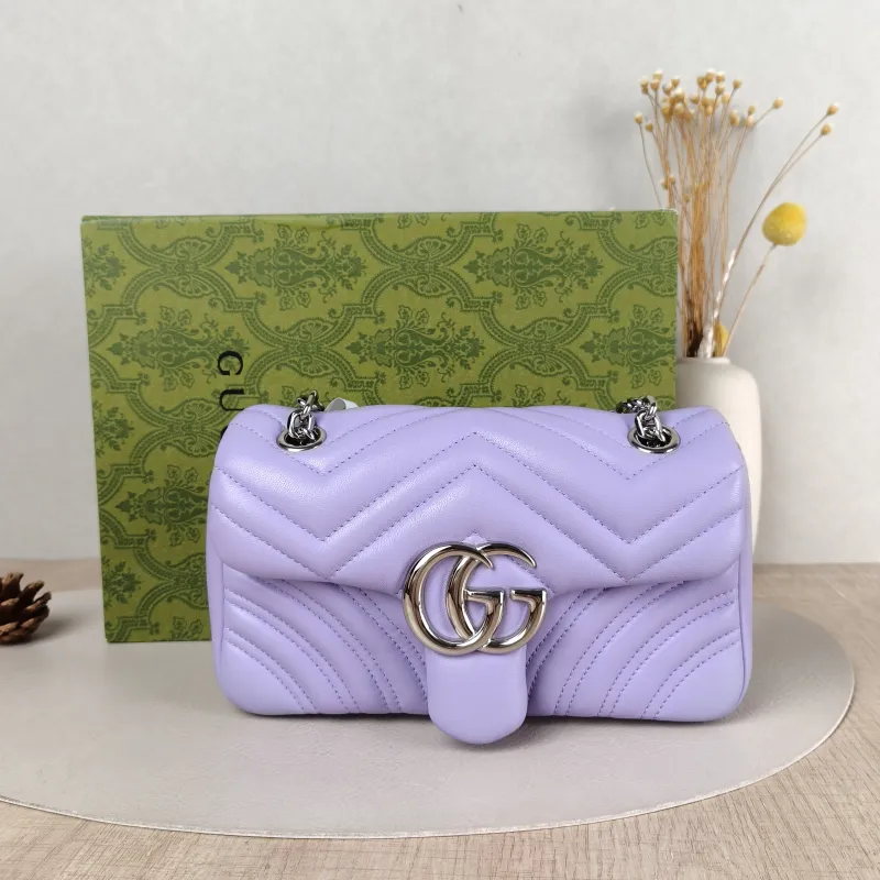GUCCI Crossbody Bag GG Marmont Small Marmont 22 Lambskin Small 22 × 6 × 13 cm — cover view 6 of 6