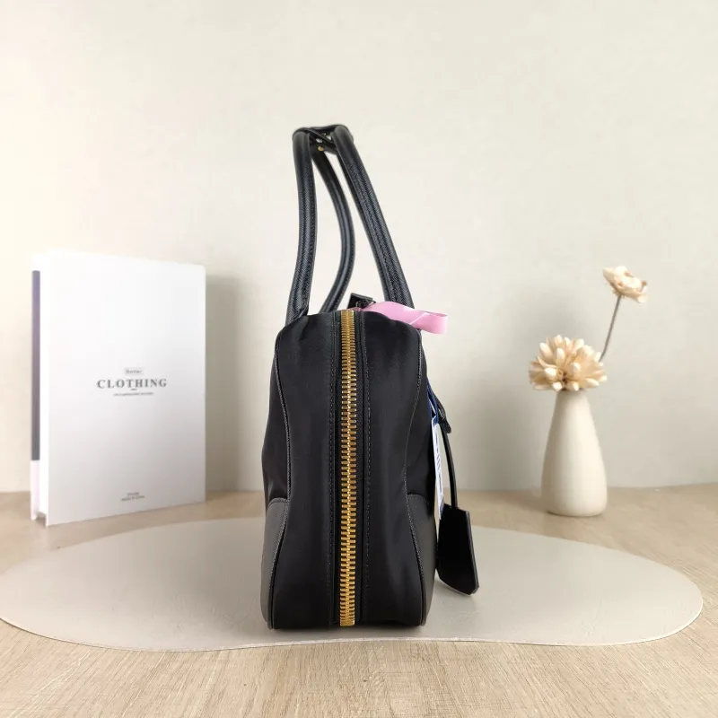 PRADA Top Handle Bag Black Nylon One Size 31 × 9 × 18 cm — detail view 1 of 13