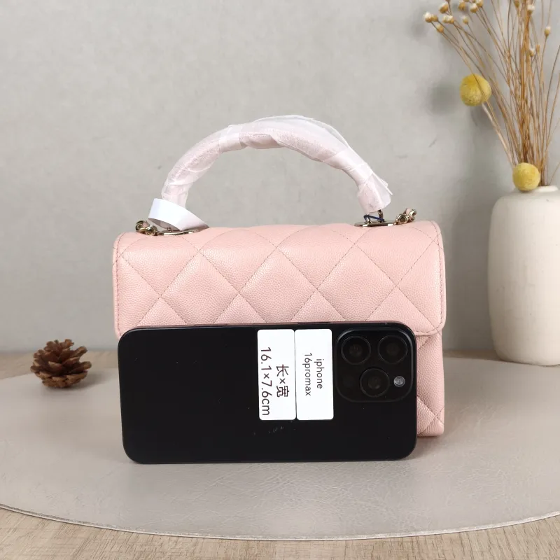 Chanel Crossbody Bag Top Handle Crossbody Bag Box Pink Calfskin One Size 19 × 8 × 12 cm — cover view 2 of 5