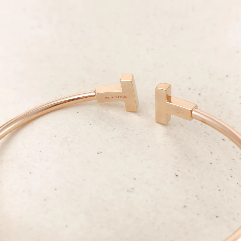 Tiffany&Co. Bangle T Collection T Rose Gold 18KR ose Gold One Size 16.5cm โ cover view 5 of 7