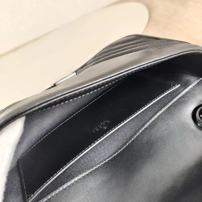 GUCCI Crossbody Bag GG Marmont So Black Marmont So Black Black CC alfskin Small 22 × 6 × 13 cm — detail view 1 of 11