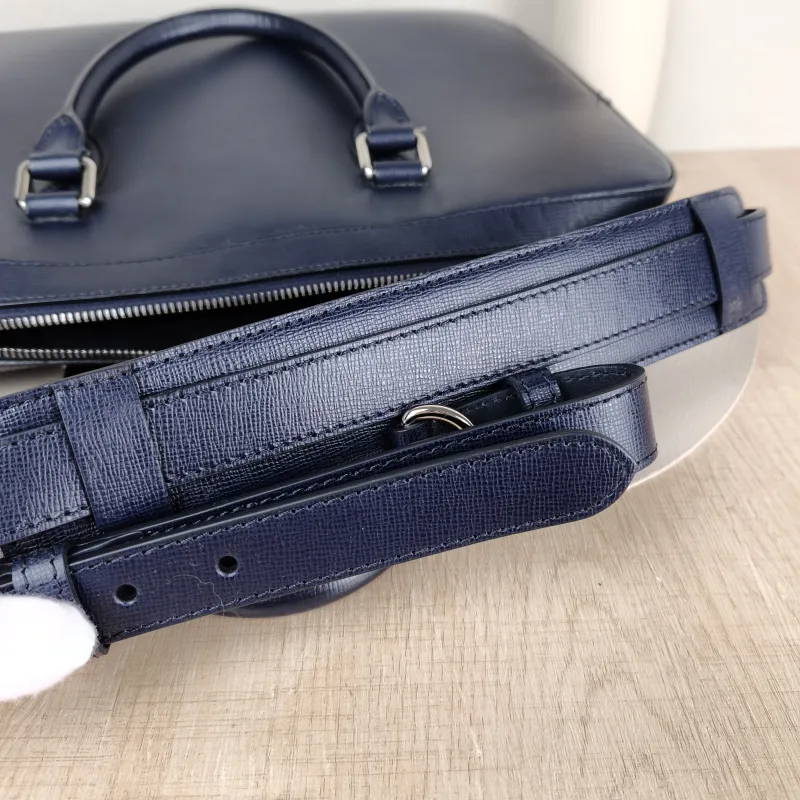 BURBERRY Top Handle Bag Shoulder Bag Blue Calfskin One Size 37 × 7 × 27 cm — detail view 11 of 12