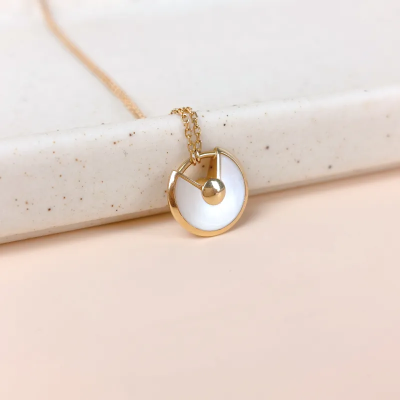 CARTIER Necklace Amulette de Necklace Pearl · White Mother-of-Pearl 18KY ellow Gold Small 40cm — cover view 2 of 10
