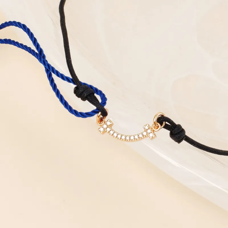 Tiffany&Co. Bracelet T Smile Collection Pavé Diamond Rose Gold Diamond18KR ose Gold One Size22cm — cover view 4 of 9