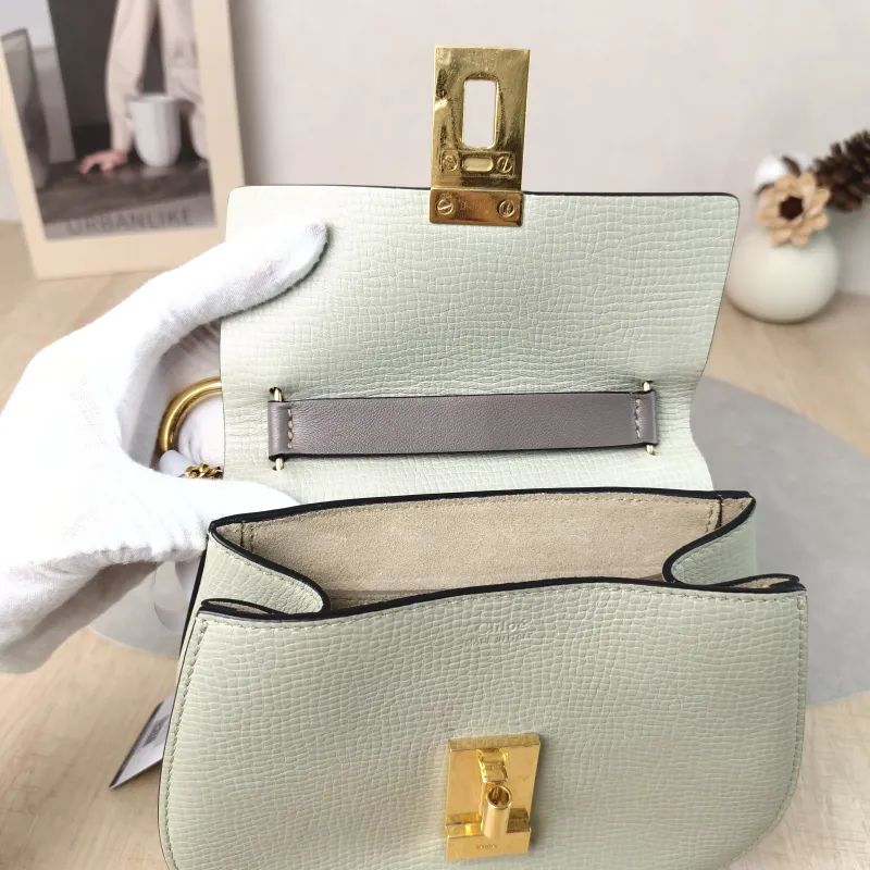 Chloé Crossbody Bag drew Green Calfskin One Size 19.5 × 6.5 × 16 cm — detail view 2 of 11