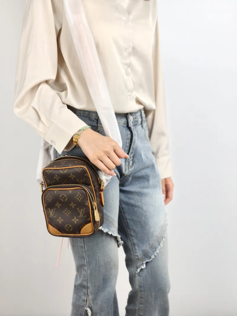 Louis Vuitton Crossbody Bag Amazone Camera Bag Monogram PVC One Size 13.5 × 8 × 20 cm — on-model view 2 of 2