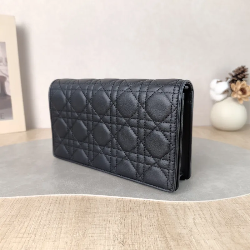DIOR Shoulder Bag Chain Shoulder Crossbody Bagwoc Black Lambskin One Size 21.5 × 4 × 12.5 cm — cover view 4 of 5