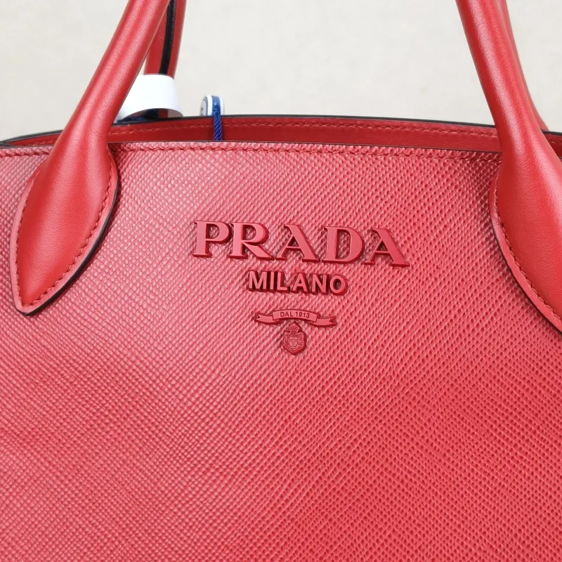 PRADA Shoulder Bag Shoulder Bag Red Calfskin One Size26 × 14 × 20 cm — detail view 11 of 12