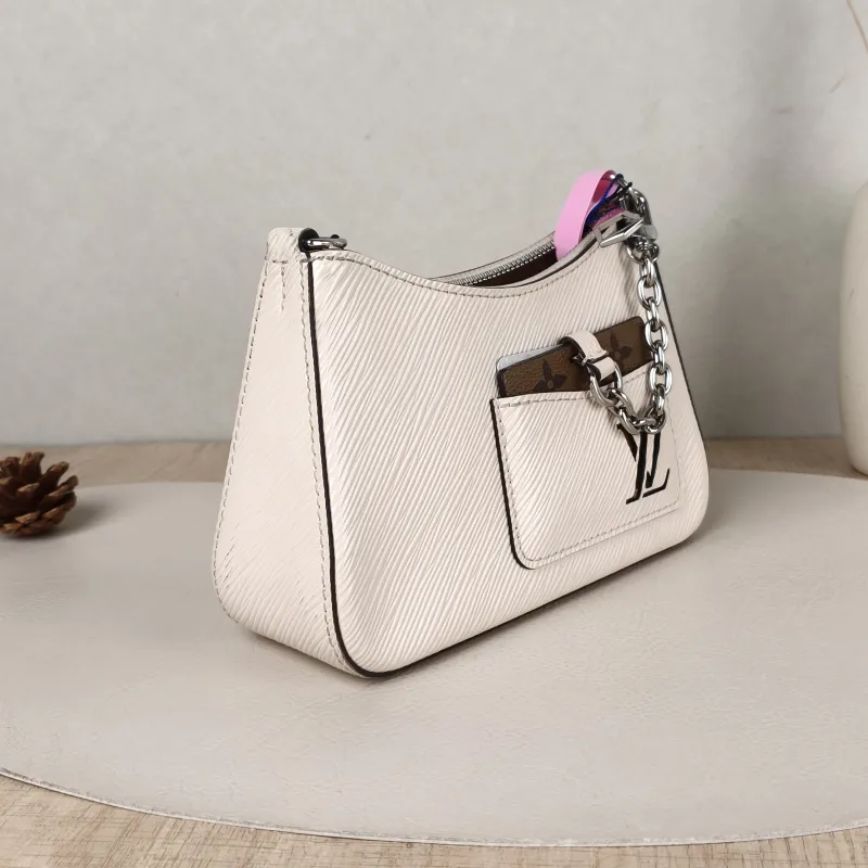 Louis Vuitton Shoulder Bag MARELLINI White Epi Embossed Calfskinmini19 × 6.5 × 13.5 cm — cover view 4 of 5