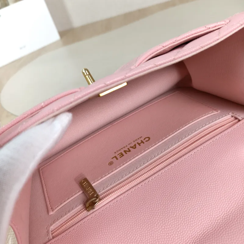 Chanel Crossbody Bag 25b mini Pink Grained Calfskin 19.5 × 6 × 13.5 cm — detail view 9 of 12