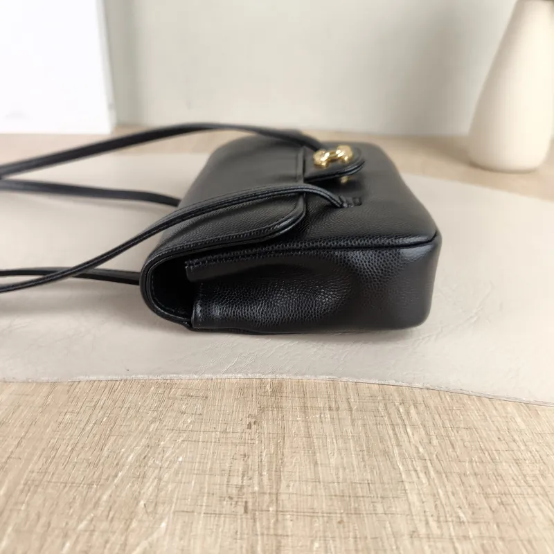 Chanel Crossbody Bag preppy coco Black Grained Calfskin Mini 17 × 5 × 11.5 cm — detail view 12 of 13