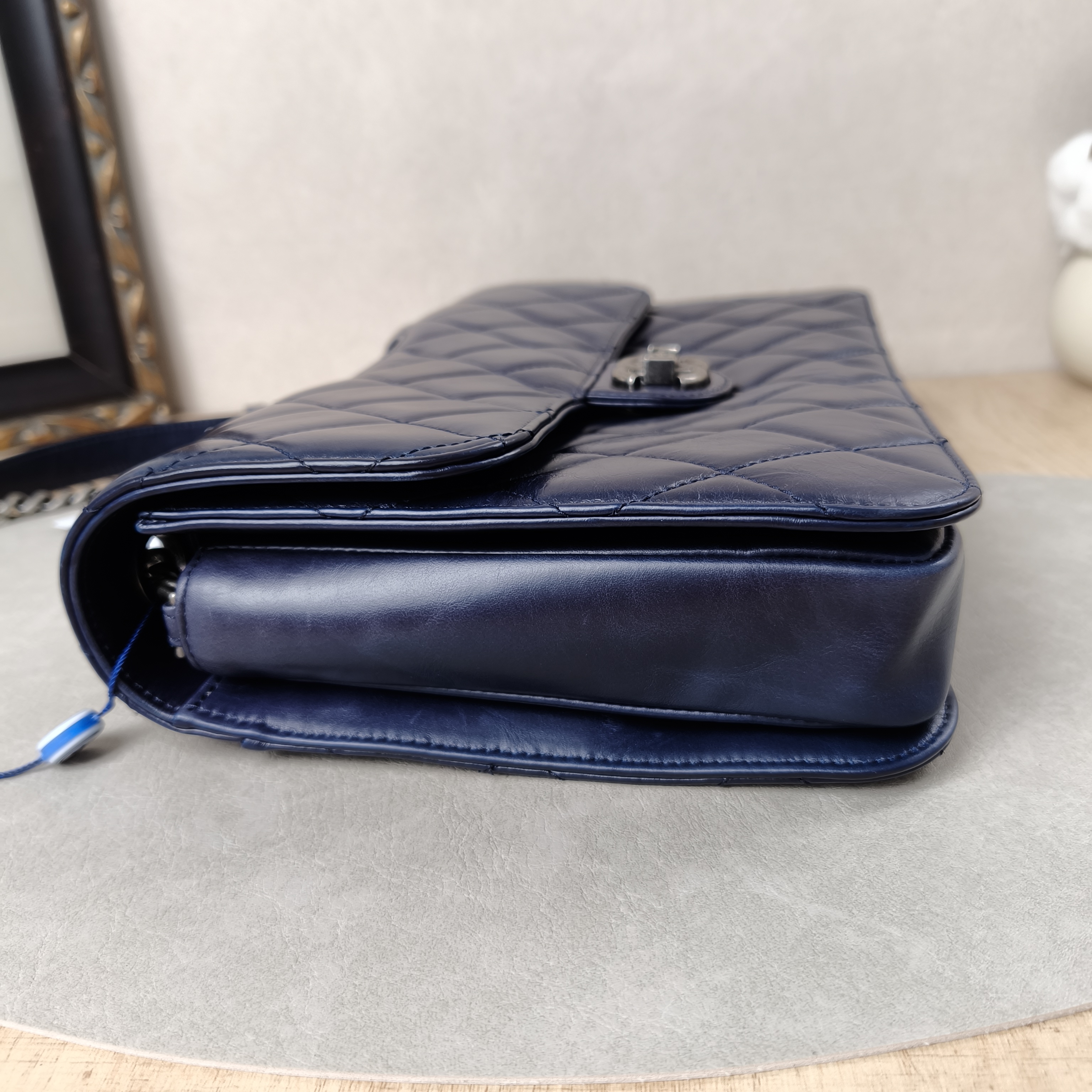 Chanel Crossbody Bagcf Collection Crossbody Bag Blue Calfskin Large30.5 × 5 × 20 cm — cover view 8 of 11