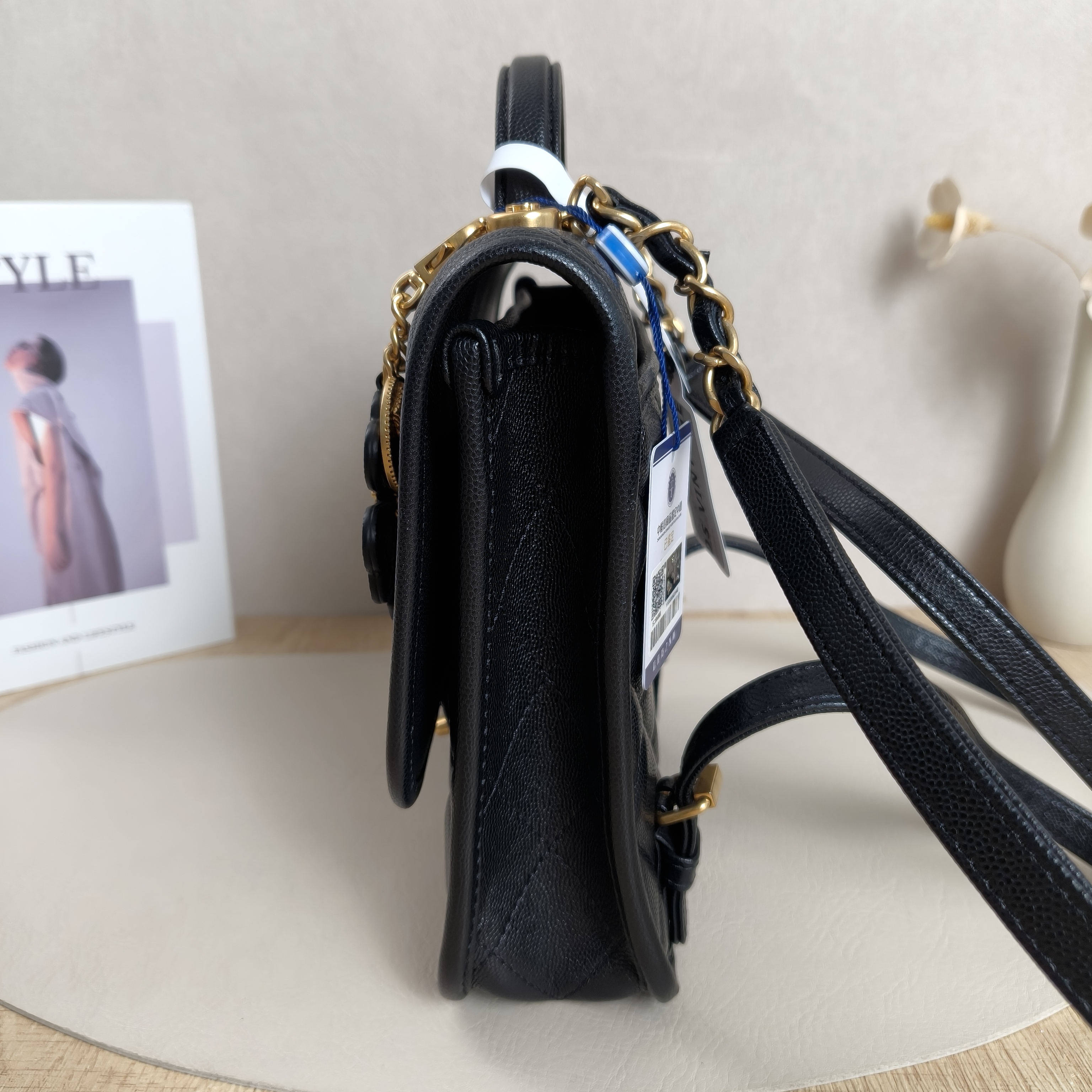Chanel Backpack25b Backpack Black Grained Calfskin One Size22 × 7 × 19.5 cm — cover view 10 of 13