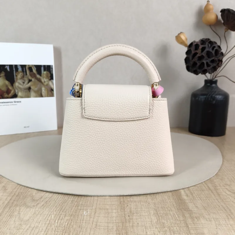 Louis Vuitton Shoulder Bag Capucines Beige Calfskin Mini 21 × 8 × 14 cm — cover view 3 of 5