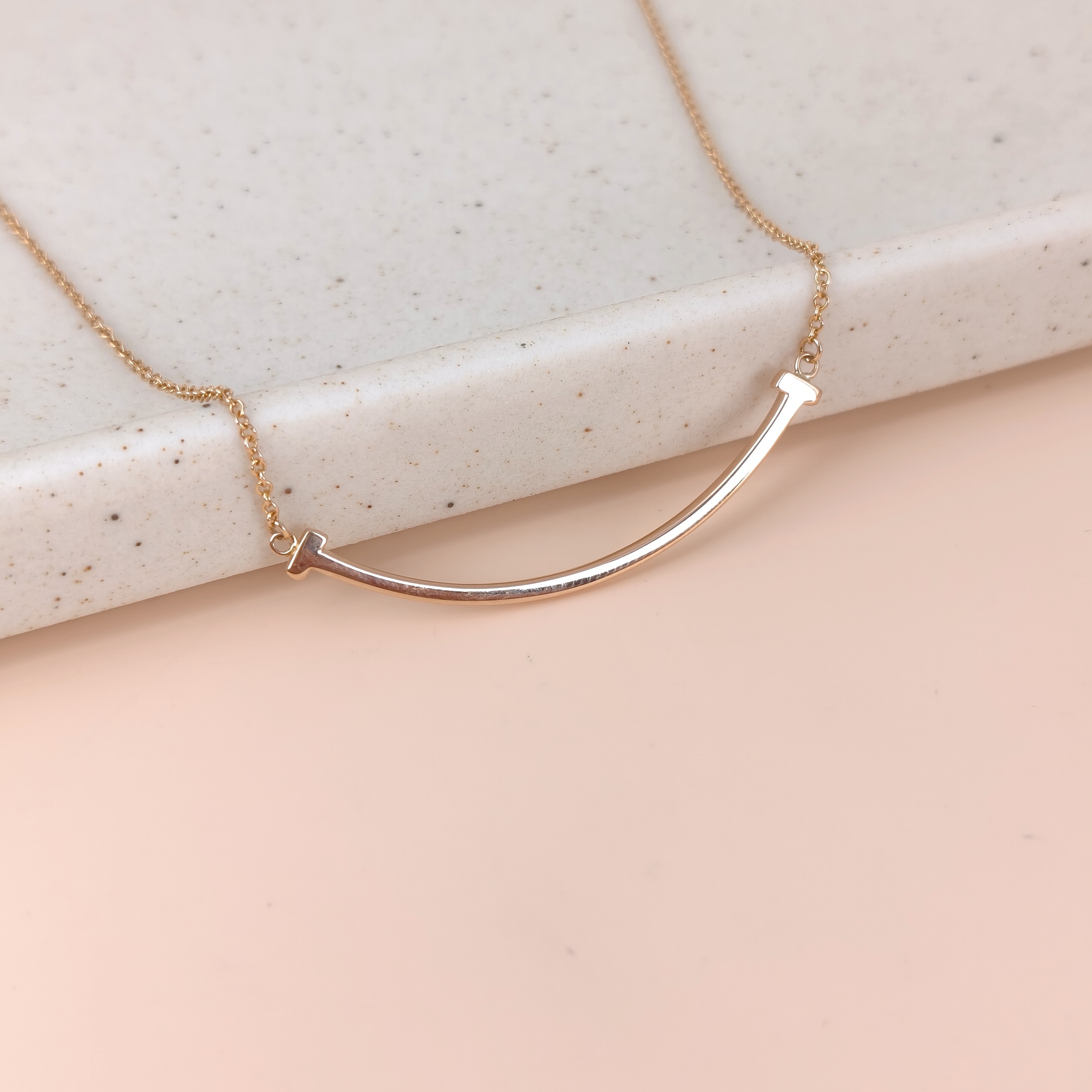 Tiffany&Co. Necklace T Collection Small Smile Necklace Gold18k Small45cm — cover view 6 of 9