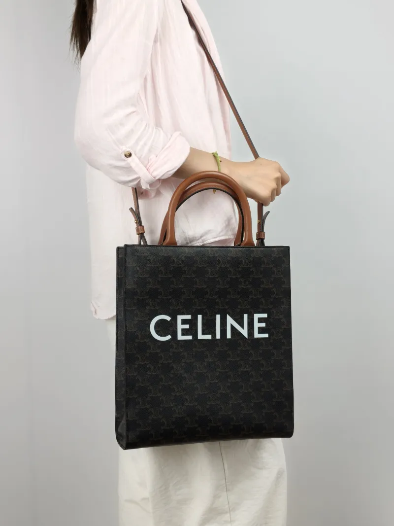 CELINE Crossbody Bag CABAS Monogram PVC Small 28.5 × 8 × 33 cm — on-model view 1 of 3