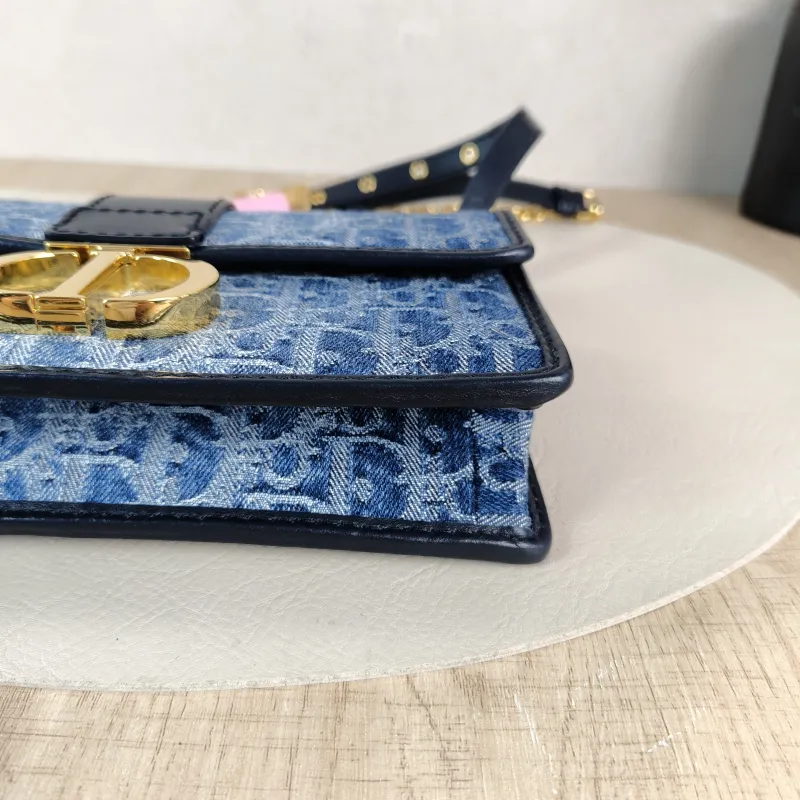 DIOR Crossbody Bag 30 Montaigne East-West 30 Blue Small 21 × 6 × 12 cm — detail view 10 of 11