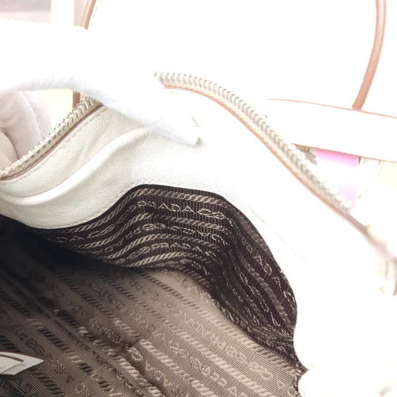 PRADA Crossbody Bag Karin Tote Bag White Calfskin Small 24 × 9 × 14 cm — detail view 6 of 11