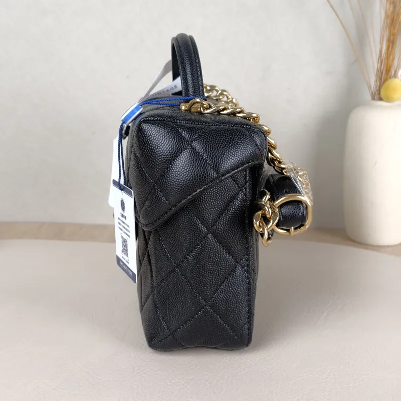 Chanel Crossbody Bag Box Black Calfskin One Size17 × 7 × 14.5 cm — detail view 7 of 12