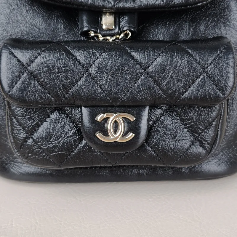 Chanel Backpack Duma Black Calfskin Small18 × 12 × 18.5 cm — detail view 2 of 17