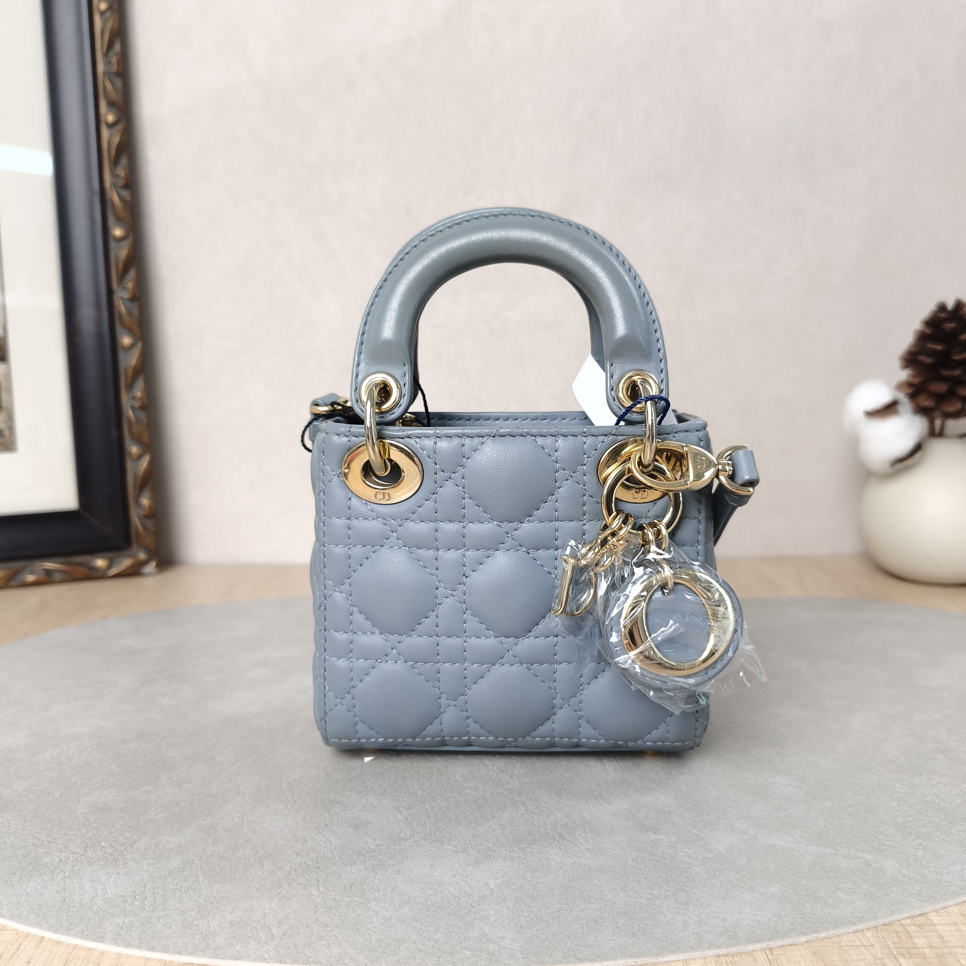 DIOR Crossbody Bag Lady Lady Dior Bag Lambskin Mini12 × 5 × 10 cm