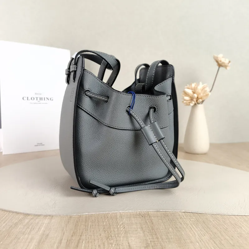 LOEWE Crossbody Bag Hammock Blue Calfskin Mini 17 × 11 × 19.5 cm — cover view 4 of 5