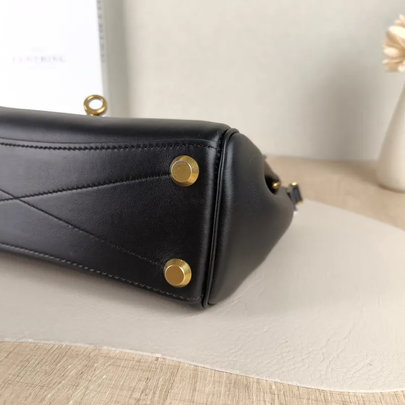 BALENCIAGA Crossbody Bag Bel air Black Calfskin Mini 23.5 × 8 × 17 cm — detail view 10 of 11