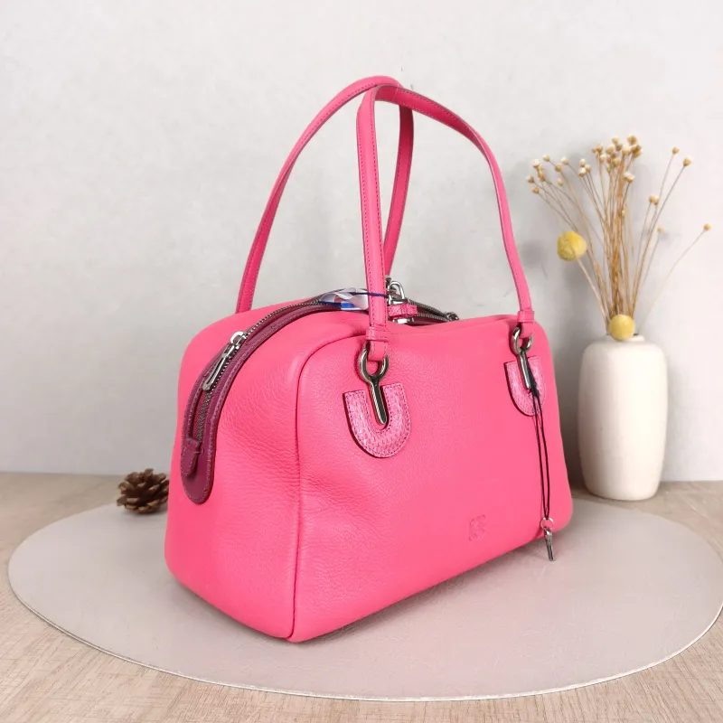 LOEWE Top Handle Bag Red Calfskin One Size 25 × 16 × 17 cm — cover view 3 of 5