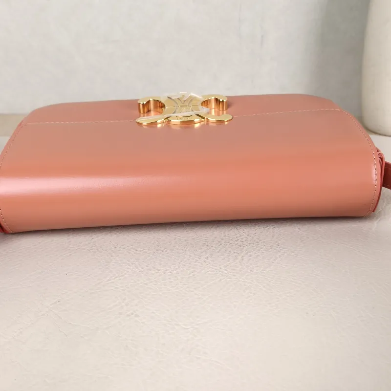 CELINE Shoulder Bag CLAUDE Shoulder Strap Edition Red Calfskin Medium 20.5 × 4 × 11.5 cm — detail view 10 of 11