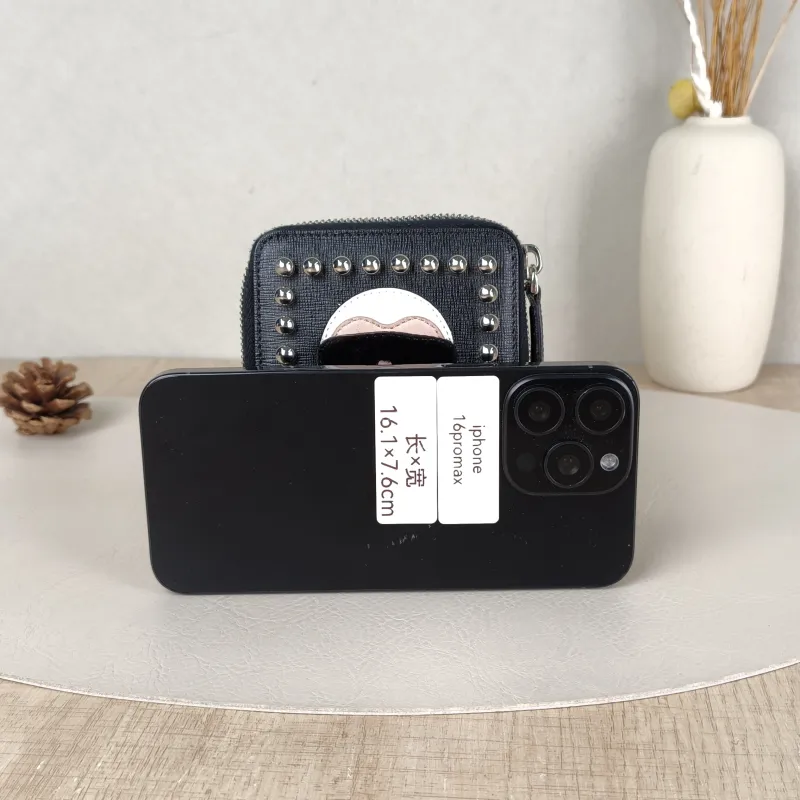 FENDI Wallet Wallet Black Calfskin One Size 9 × 2 × 11.5 cm — cover view 2 of 5