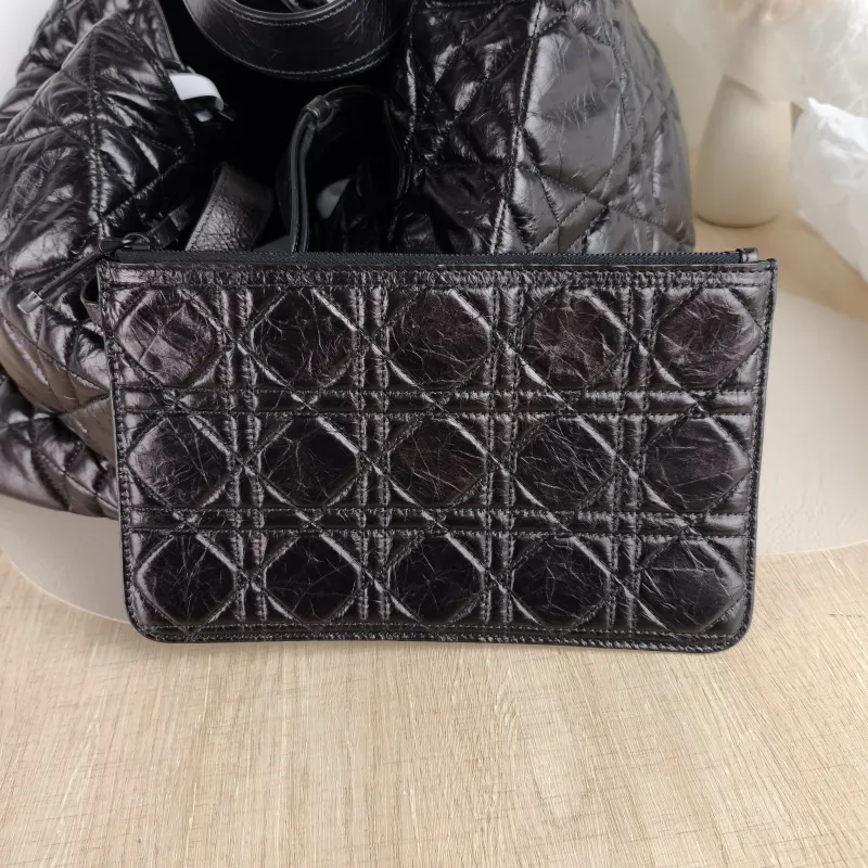 DIOR Top Handle Bag TOUJOURS Black Calfskin Large 37 × 21 × 27 cm — detail view 3 of 10