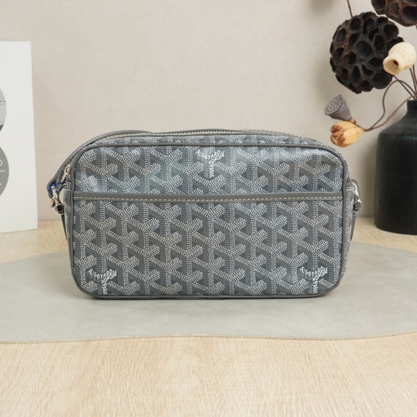 GOYARD Crossbody Bag Cap Vert Camera Bag Grey PVC22 × 6.5 × 13 cm
