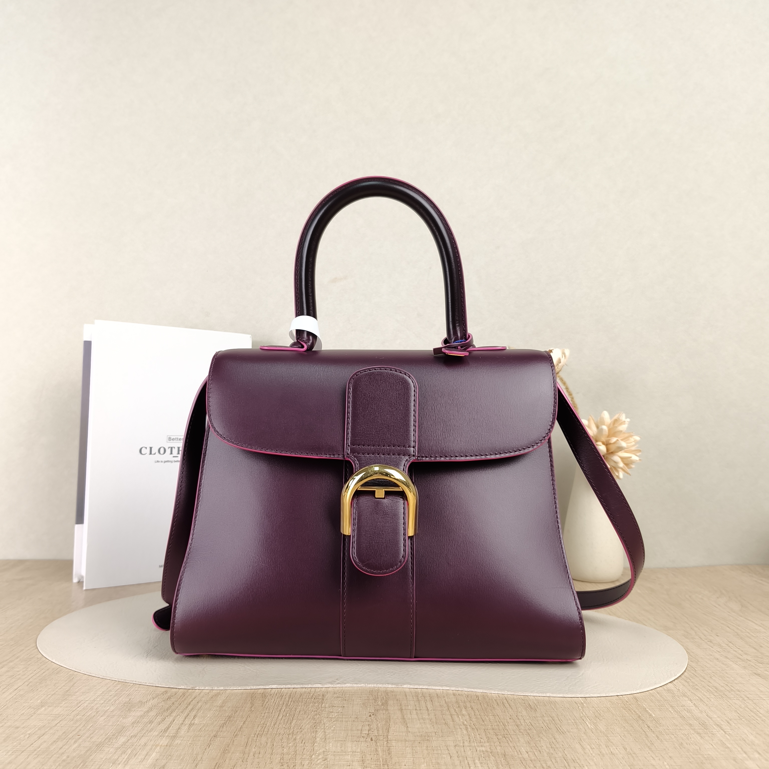 DELVAUX Top Handle Bag Brillant Calfskin Medium29 × 15 × 22 cm