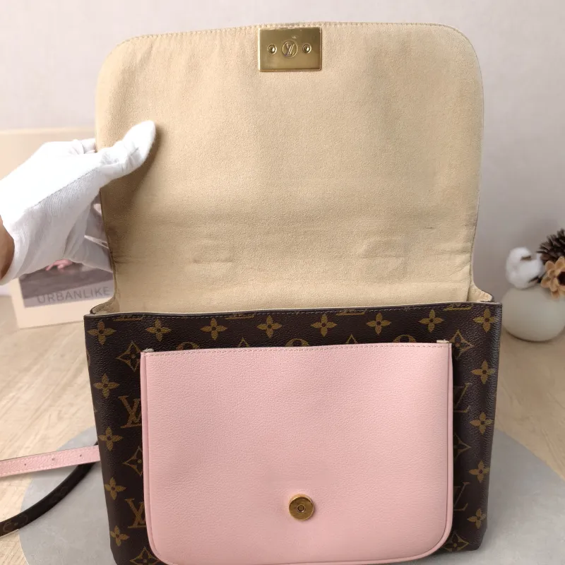 Louis Vuitton Crossbody Bag Marignan Messenger Bag Pink PVC · Calfskin Large 29 × 13.5 × 21 cm — detail view 16 of 17
