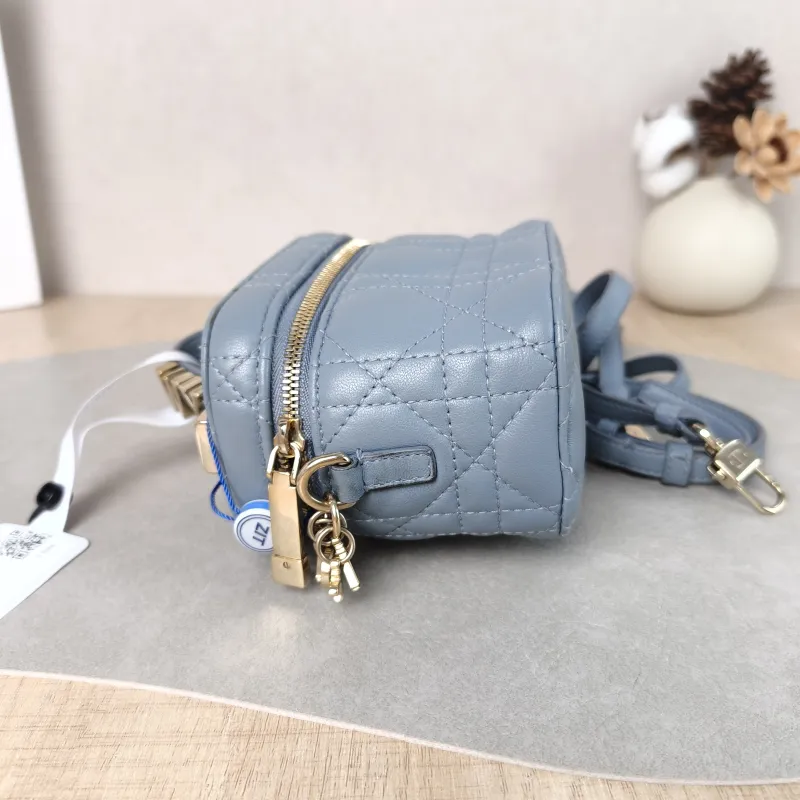 DIOR Crossbody Bag Lady Vanity Cosmetic Bag Lambskin Mini 11 × 7 × 10 cm — detail view 7 of 9