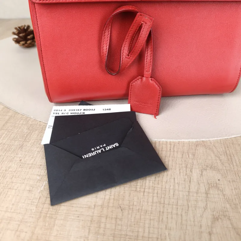 SAINT LAURENT Shoulder Bag Shoulder Bag Red Calfskin One Size21 × 10 × 17 cm — detail view 2 of 12