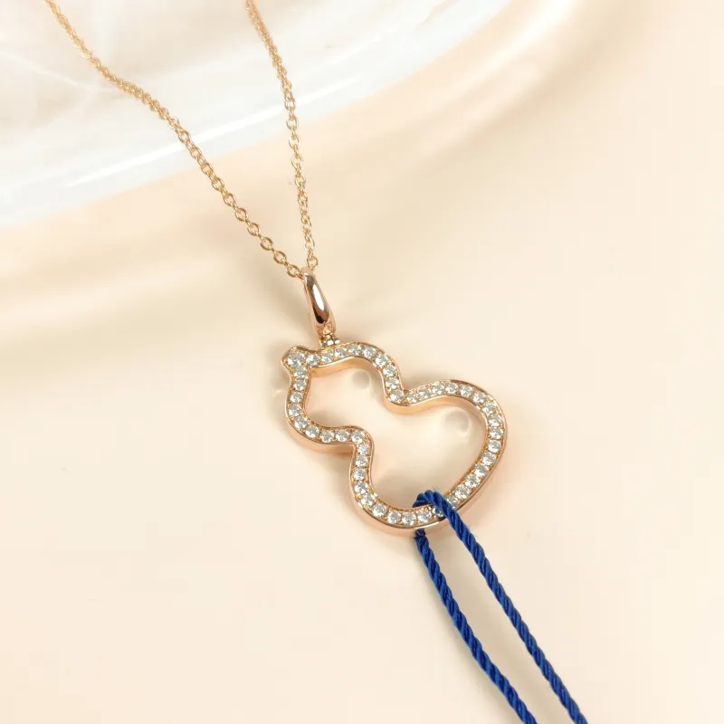 Qeelin Necklace Wulu Collection Necklace Gold18K Diamond Large2.1cm 40cm — cover view 4 of 9