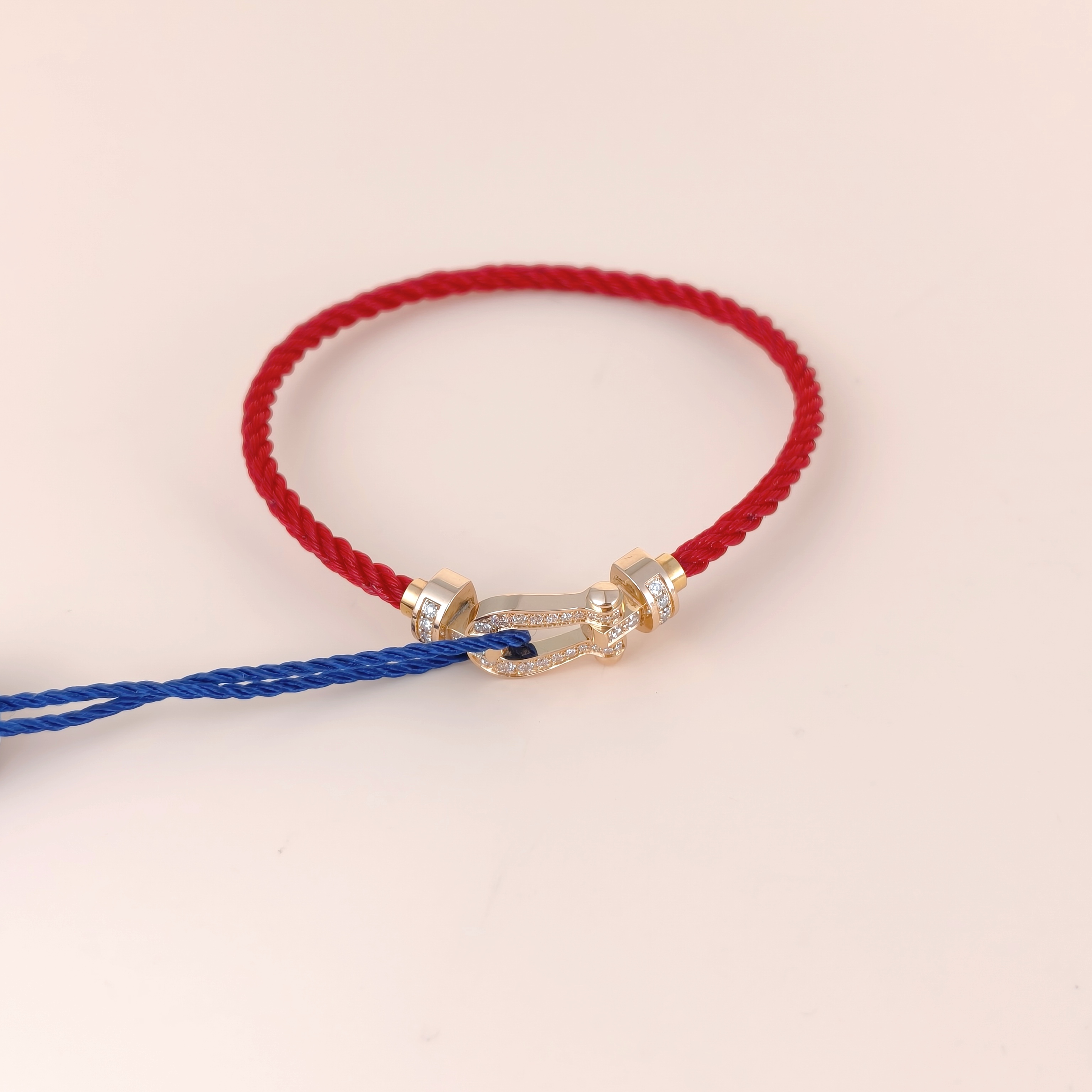 FRED Bracelet Force 10 Collection Bracelet Gold Diamond18KR ose Gold Medium2*1cm