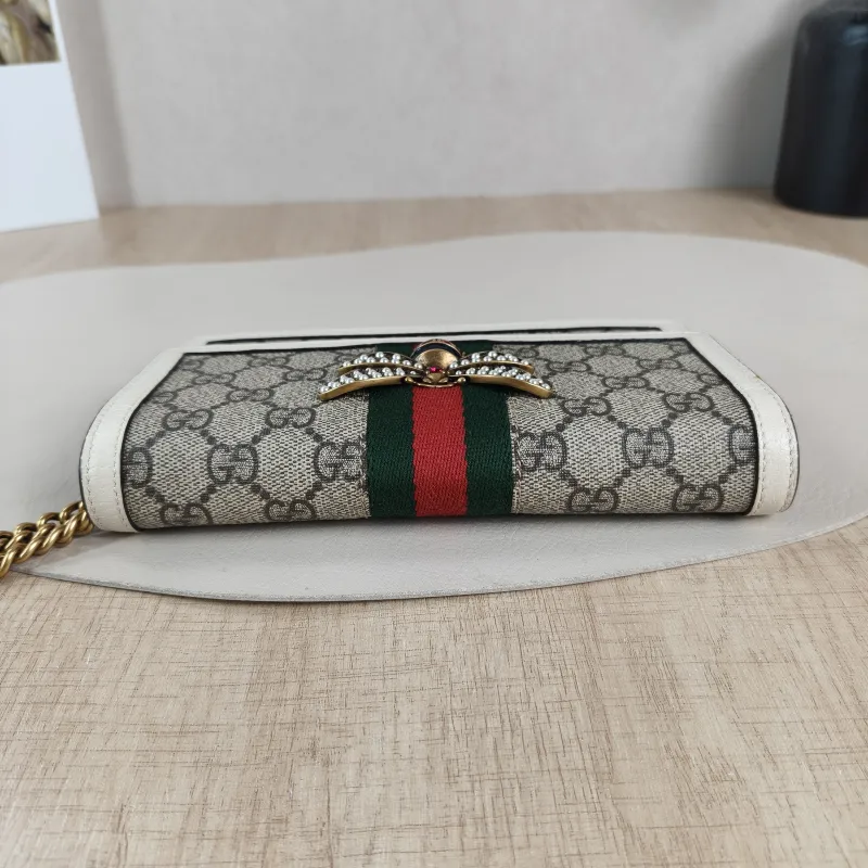 GUCCI Crossbody Bag Crossbody Bag White PVC One Size 20 × 3 × 12 cm — detail view 5 of 13