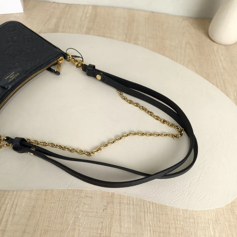 Louis Vuitton Crossbody Bag EASY POUCH ON STRAP Black Empreinte Embossed Calfskinmini19 × 3 × 11.5 cm — detail view 4 of 7