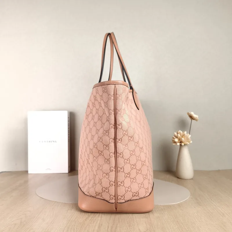 GUCCI Shoulder Bag ophidia GG Tote Bag Pink Canvas One Size 40 × 19 × 32 cm — detail view 4 of 12