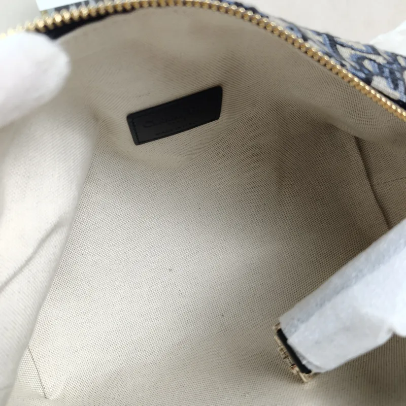 DIOR Top Handle Bag Travel Nomad Blue Canvas Medium 22 × 9.5 × 13 cm — detail view 7 of 11