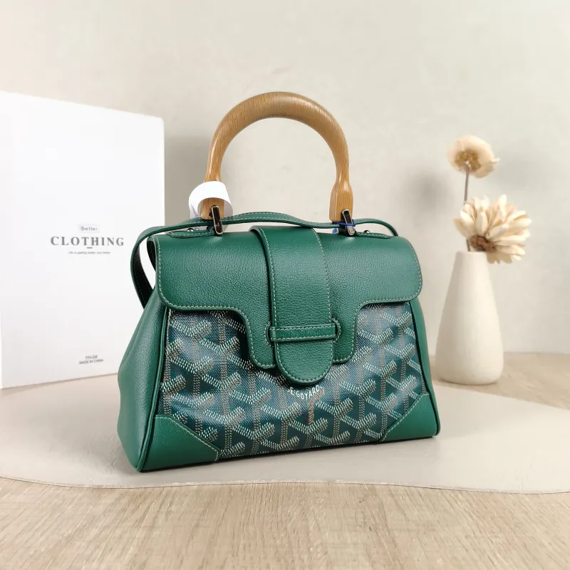GOYARD Crossbody Bag Saïgon Green PV Cmini20 × 7.5 × 15 cm — cover view 4 of 5