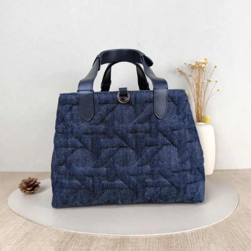 DIOR Top Handle Bag TOUJOURS Navy Medium 28.5 × 17 × 21.5 cm — cover view 5 of 5