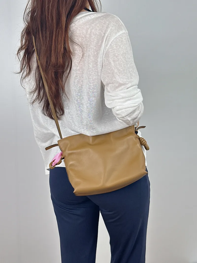 LOEWE Crossbody Bag Flamenco Calfskin Mini 24 × 9 × 18 cm — on-model view 2 of 2