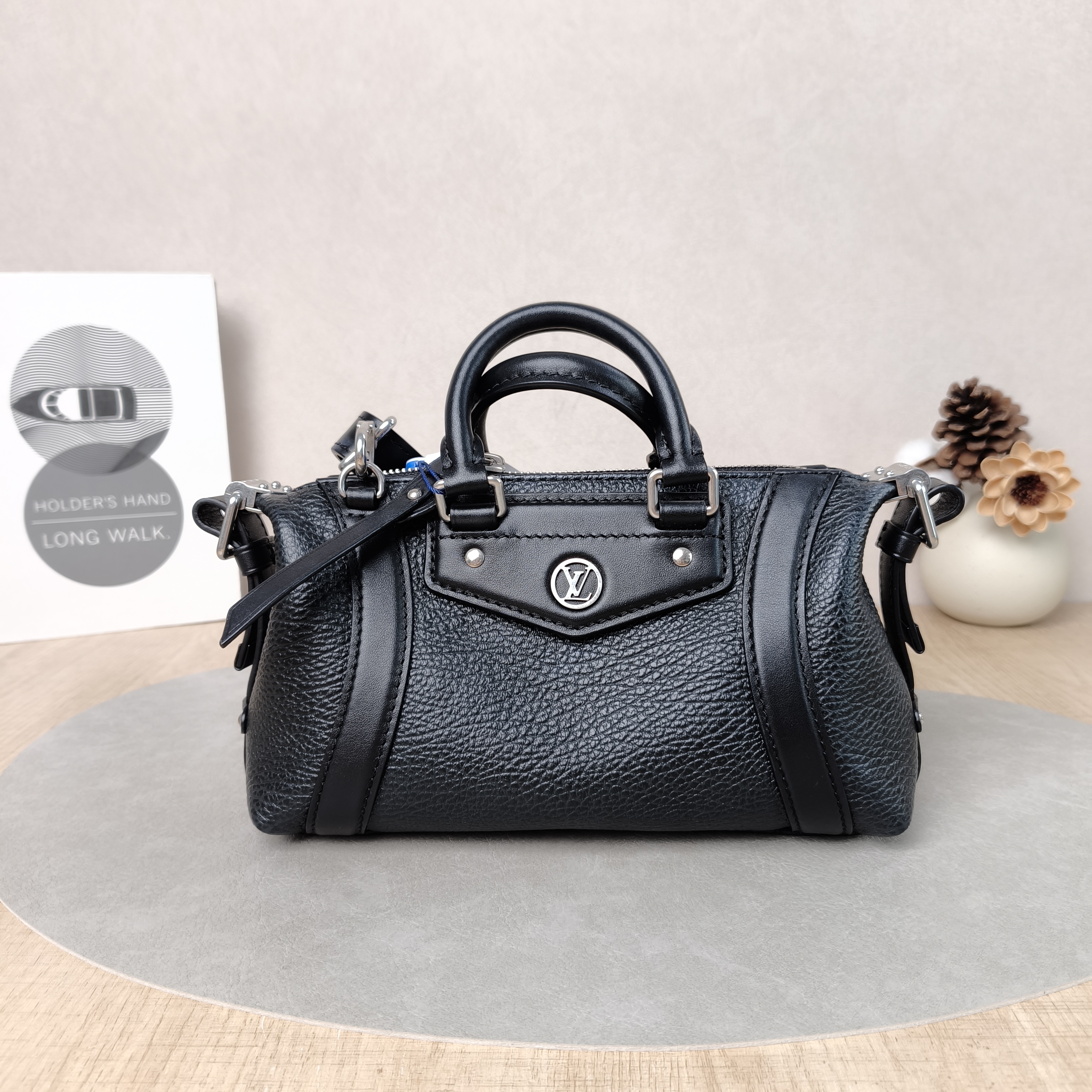 Louis Vuitton Crossbody Bag BIKER Black Lambskinnano23 × 10 × 10 cm